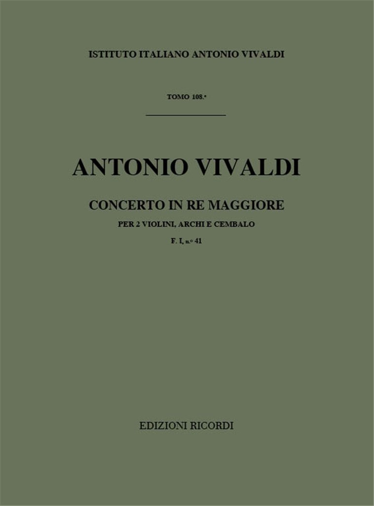 Concerti Per Vl. Archi E B.C.: Per 2 Vl. In Re Rv